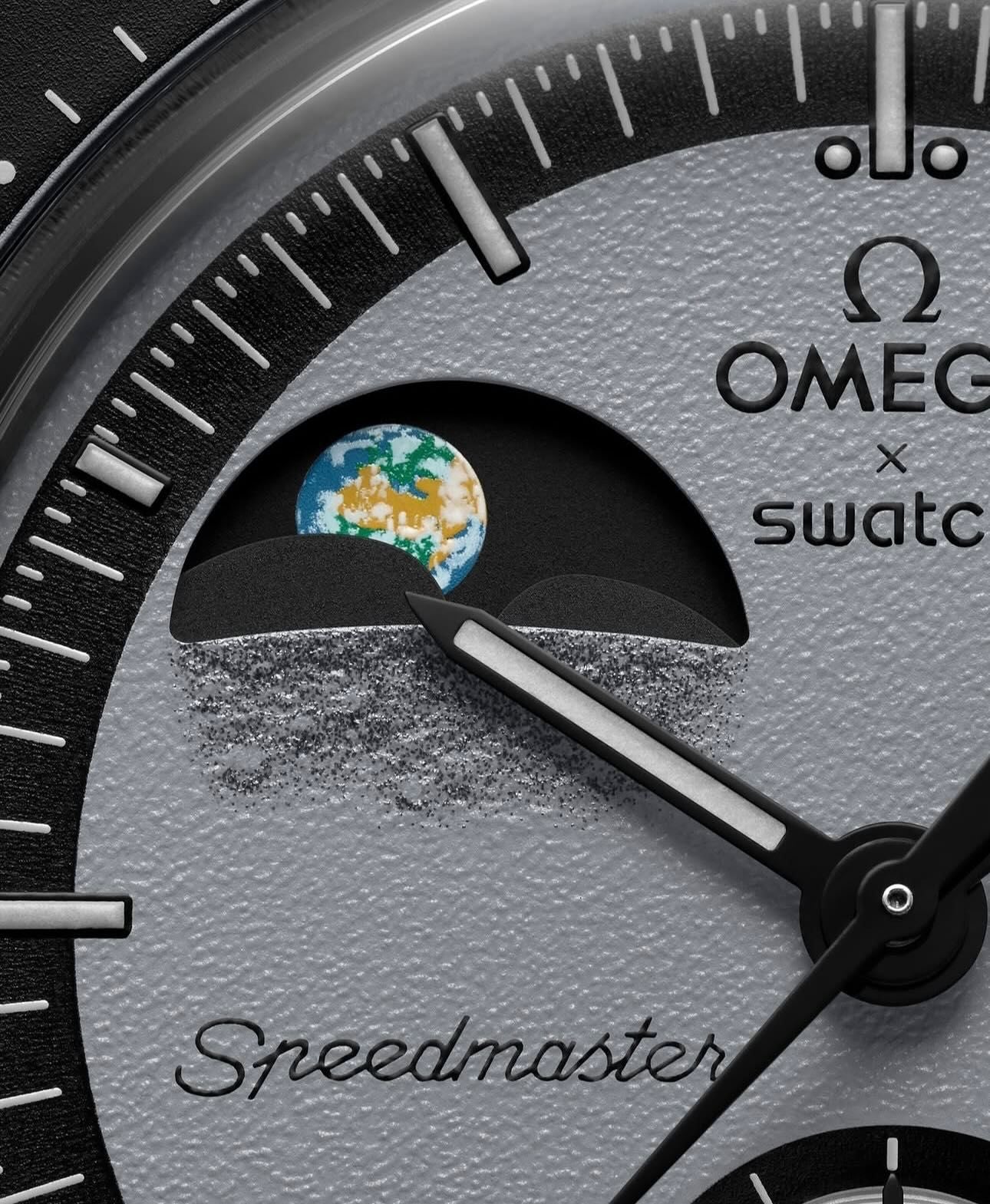 Omega Speedmaster Moonswatch greyBlack with black belt