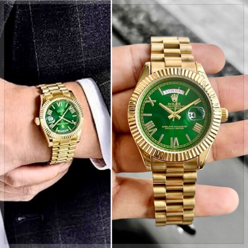ROLEX Day-Date 41 GOLD GREEN