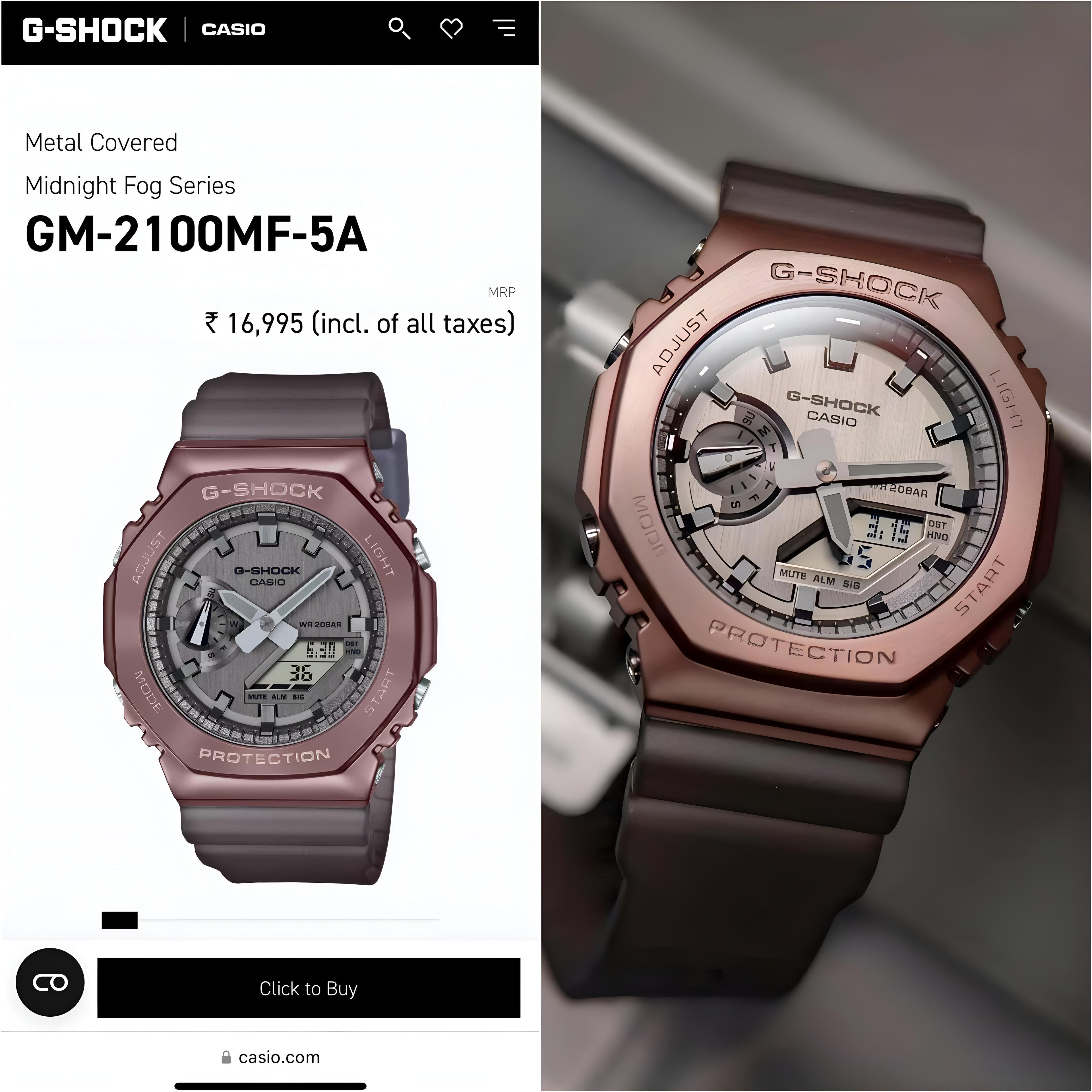 G-SHOCK GM-2100 Copper Metal Body
