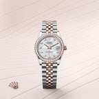 Rolex Datejust Woman Oyster, 31 mm, Oystersteel, Everose gold and diamonds (Automatic) ZR QUALITY