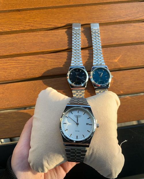 CASIO ANALOG MTP SILVER-White
