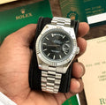 Rolex Day Date 40 Stainless Steel Grey Dial Japanese Automatic Master Quality Mens Watch