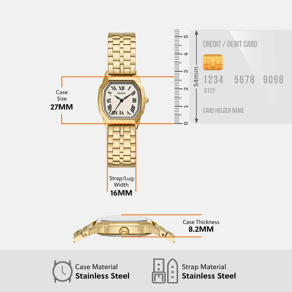 Fossil Harlow Women Quartz Gold