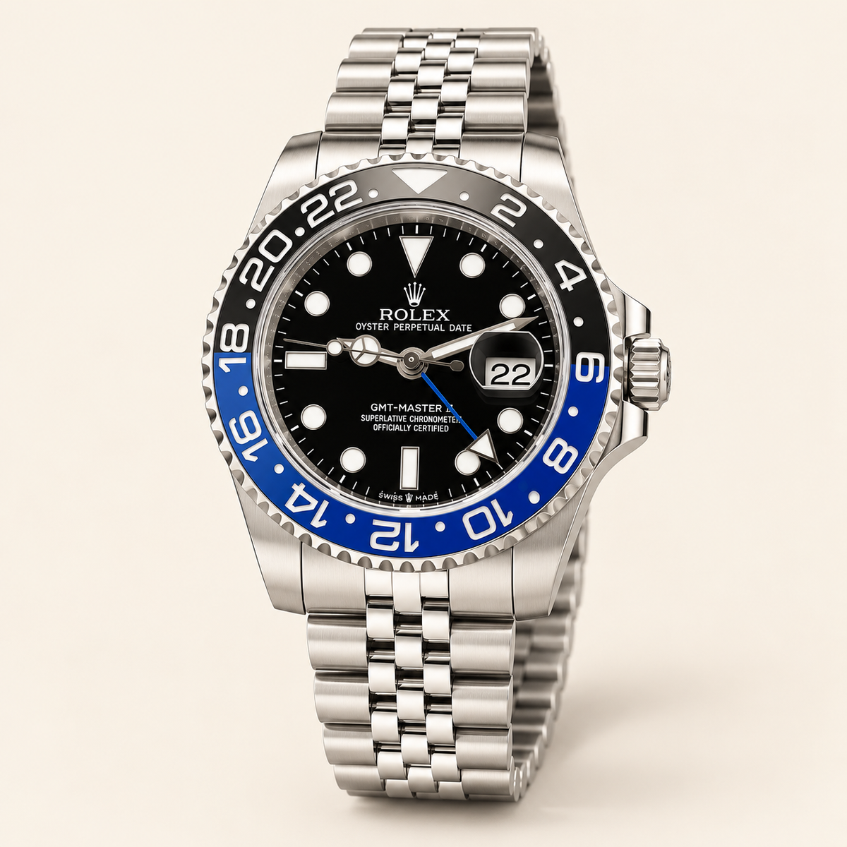 GMT Matser || Batman Limited Edition Silver Blue Japanese Automatic Master Quality Mens Watch