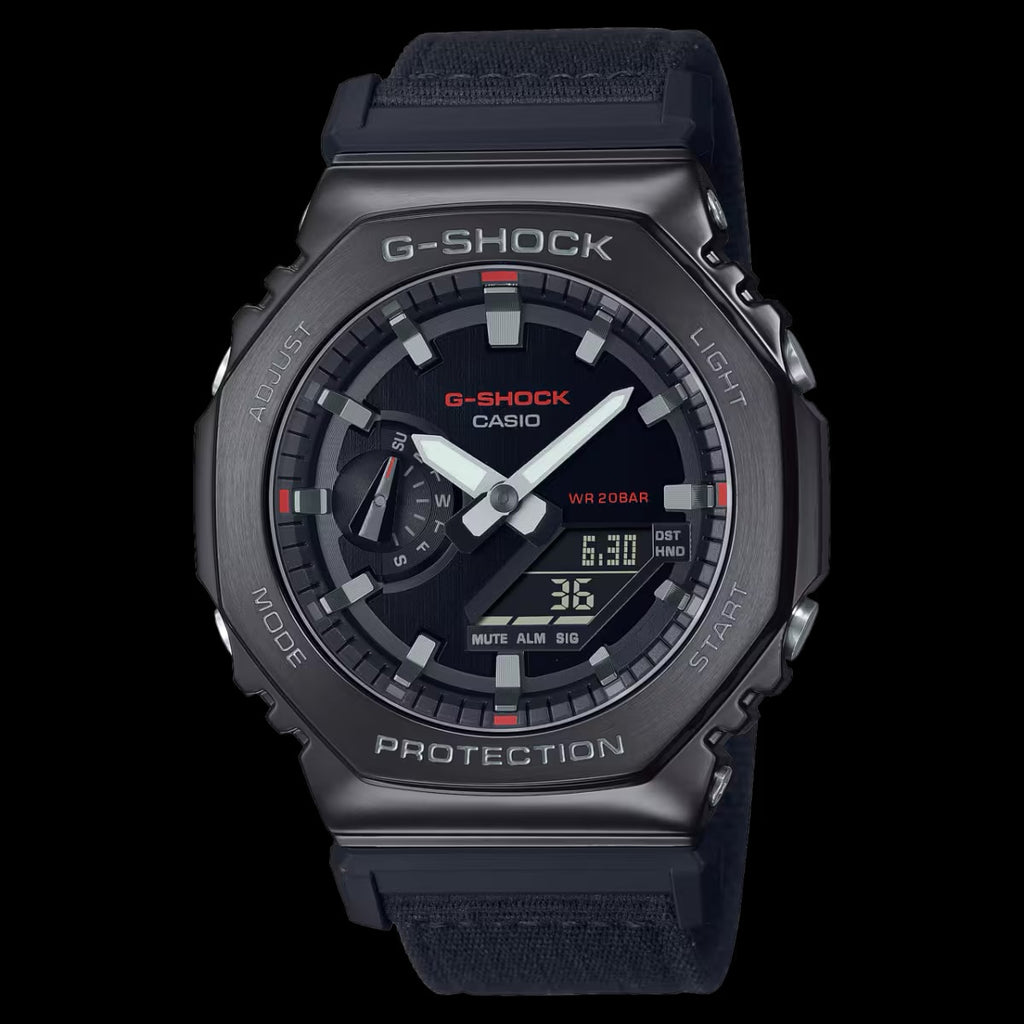 G-Shock G1373 Metal Case & Cloth Strap Full Black