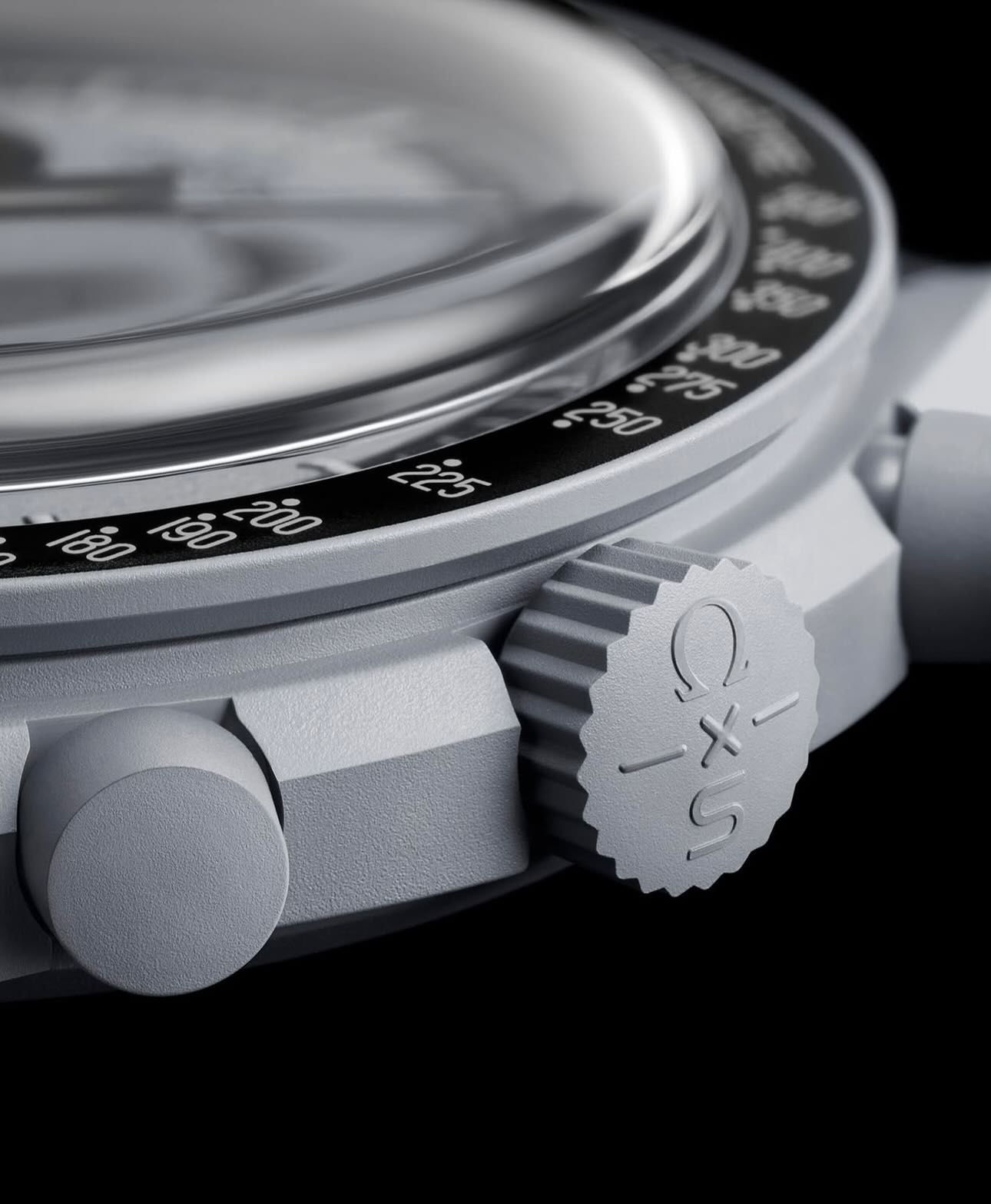 TRPOmega Speedmaster Moonswatch greyBlack with black belt