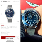 Omega Seamaster, James Bond 60th Anniversary Edition Ultra Premium Quality