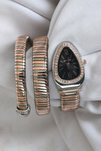 BVL SERPENTINE TWO TONE ROSEGOD STRAP SPIRAL