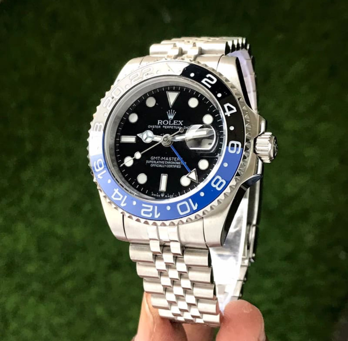 Rolex GMT Matser || Batman Limited Edition Silver Blue Japanese Automatic Master Quality Mens Watch
