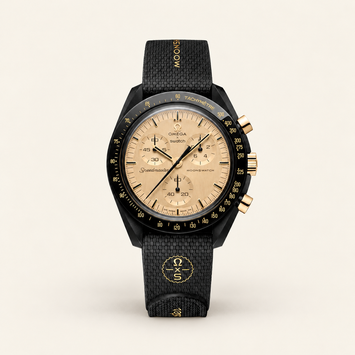 Omega x Swatch MoonSwatch Black & Gold Men's Watch