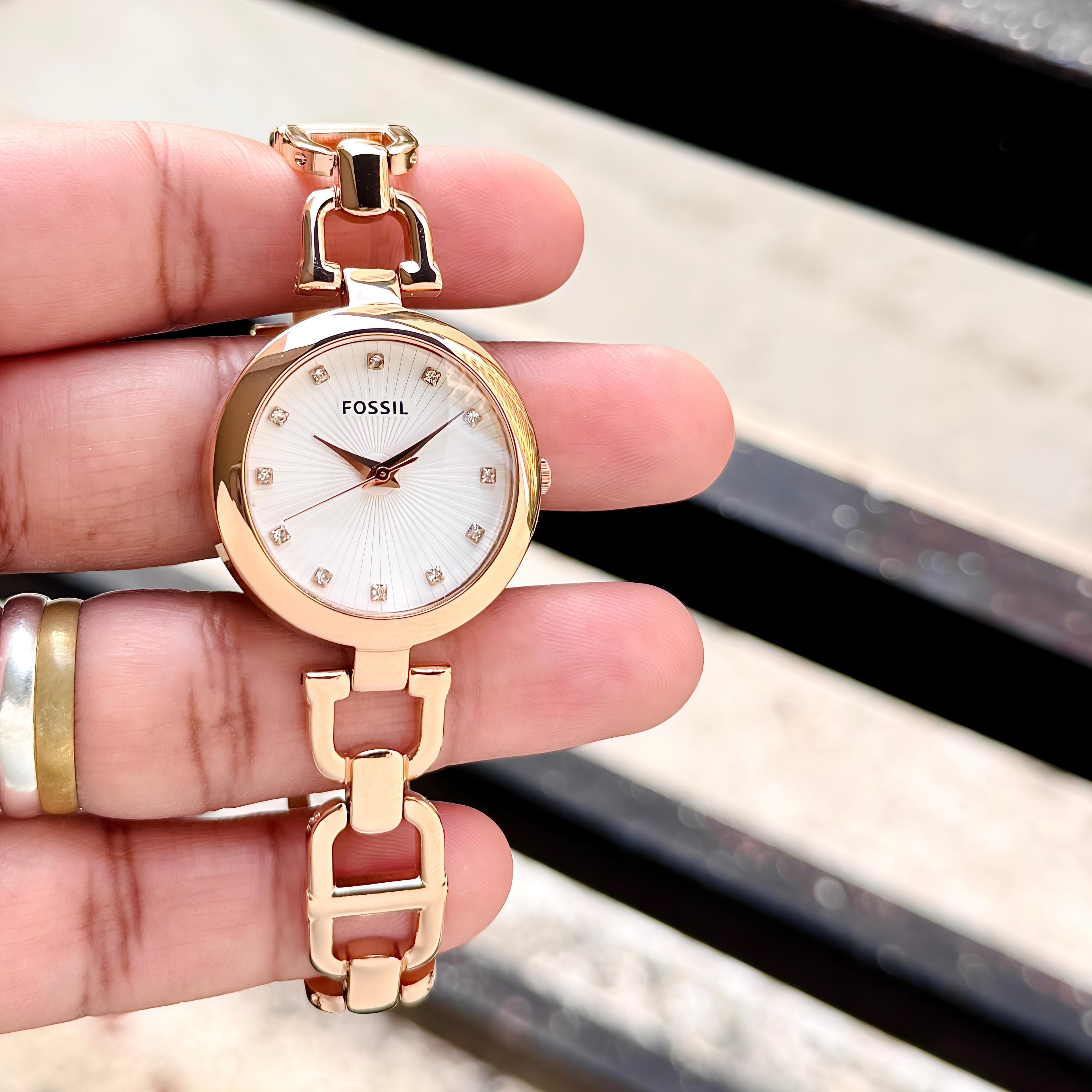 Fossil Olive Collection White Rosegold  ✨♥️