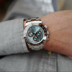 Rolex Daytona Cosmograph Stainless Steel Sky Blue Dial Japanese Master Quality Mens Watch