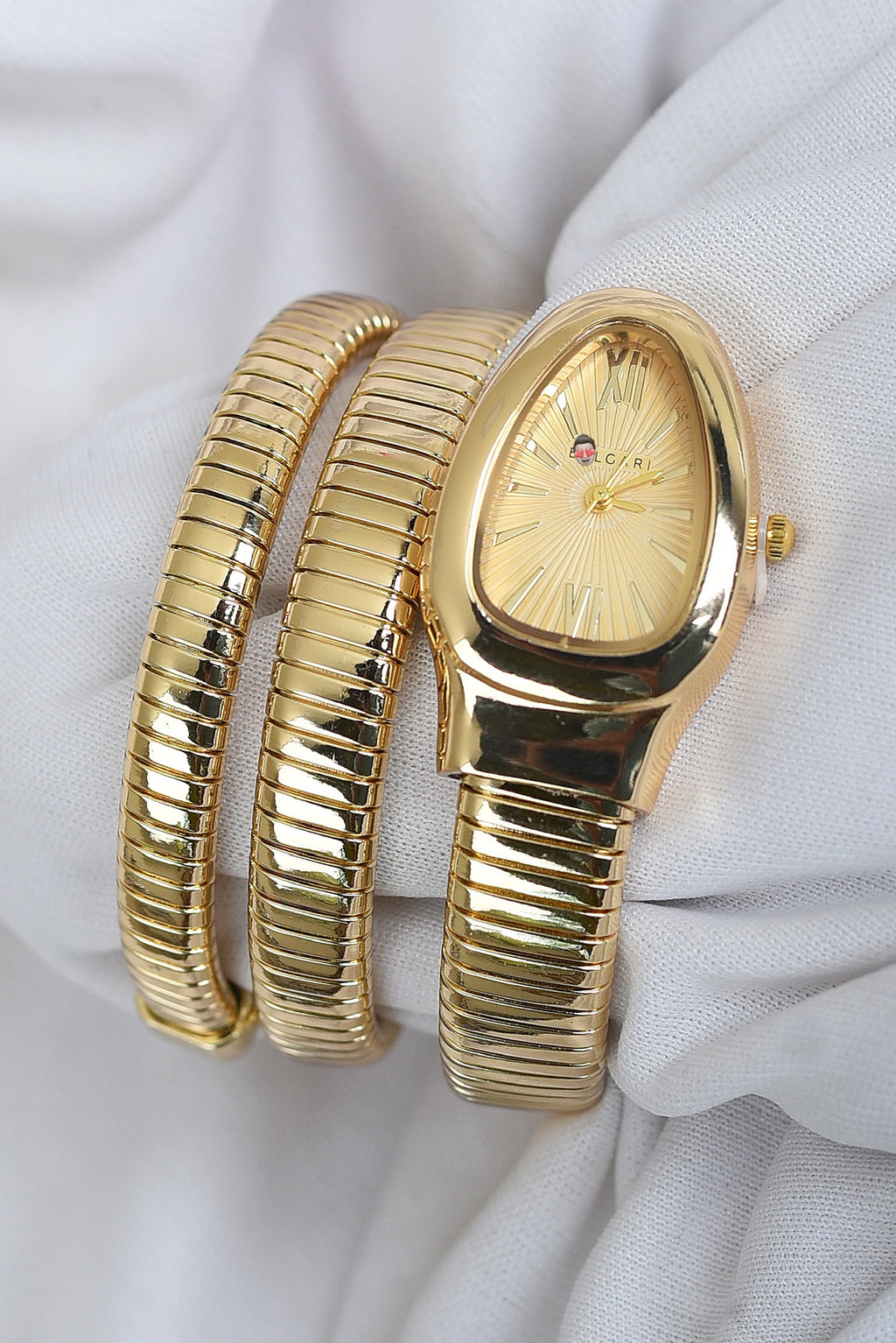 BVL SERPENTINE WITHOUT STONE GOLD STRAP SPIRAL