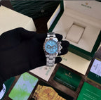 Rolex Daytona Cosmograph Stainless Steel Sky Blue Dial Japanese Master Quality Mens Watch