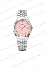 CASIO ANALOG MTP SILVER-PEACH PINK