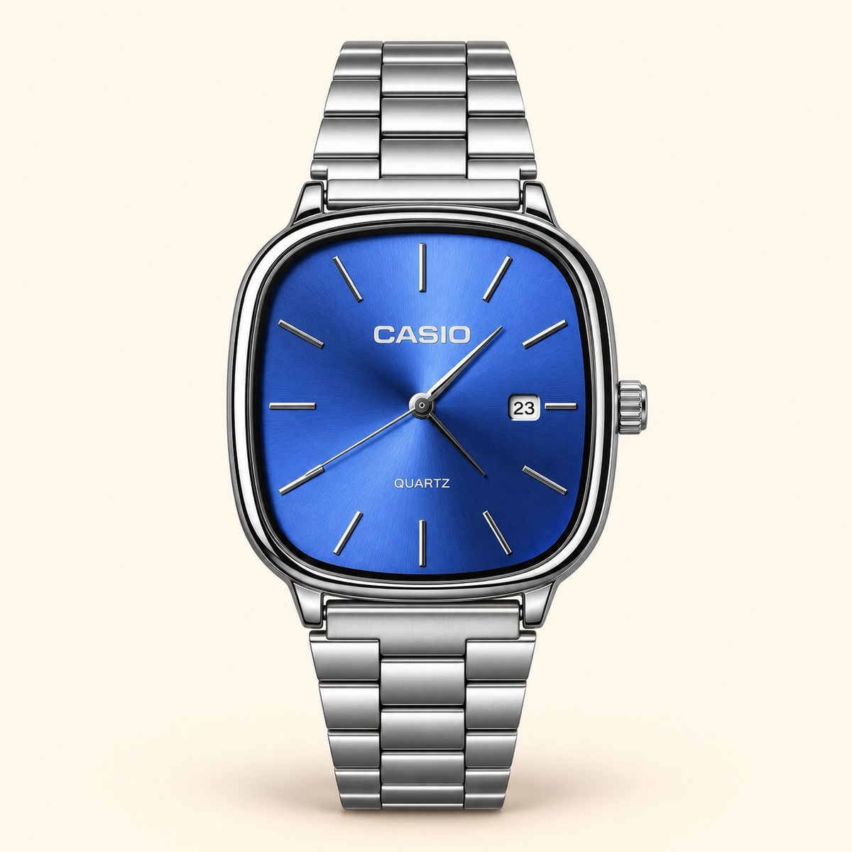 CASIO QUARTZ VINTAGE BLUE DIAL WATCH