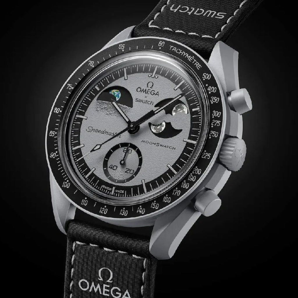 TRPOmega Speedmaster Moonswatch greyBlack with black belt