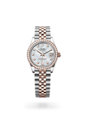 Rolex Datejust Woman Oyster, 31 mm, Oystersteel, Everose gold and diamonds (Automatic) ZR QUALITY