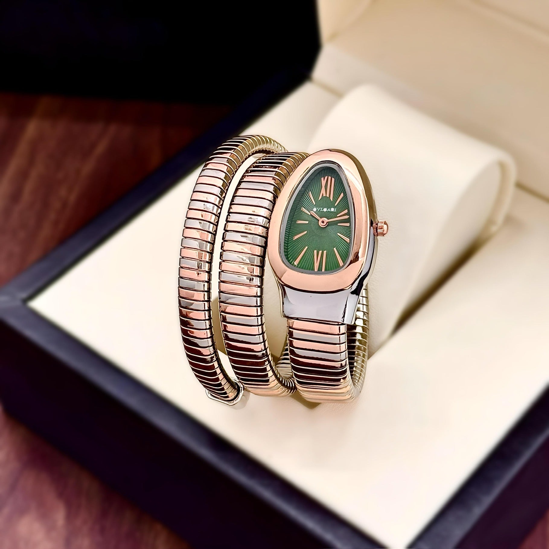 BVL SERPENTINE WITHOUT STONE TWO TONE ROSEGOLD SPIRAL