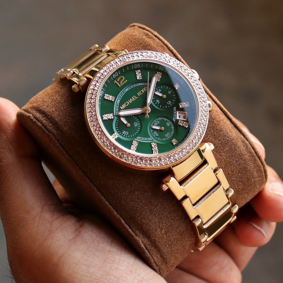 MICHAEL KORS PARKER GREEN GOLD DIAL