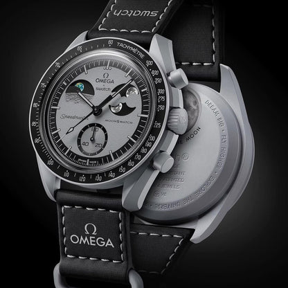 Omega Speedmaster Moonswatch greyBlack with black belt