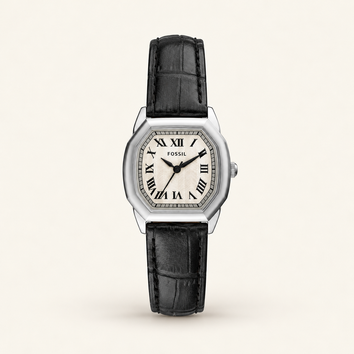 Fossil Harlow Black  Leather Strap