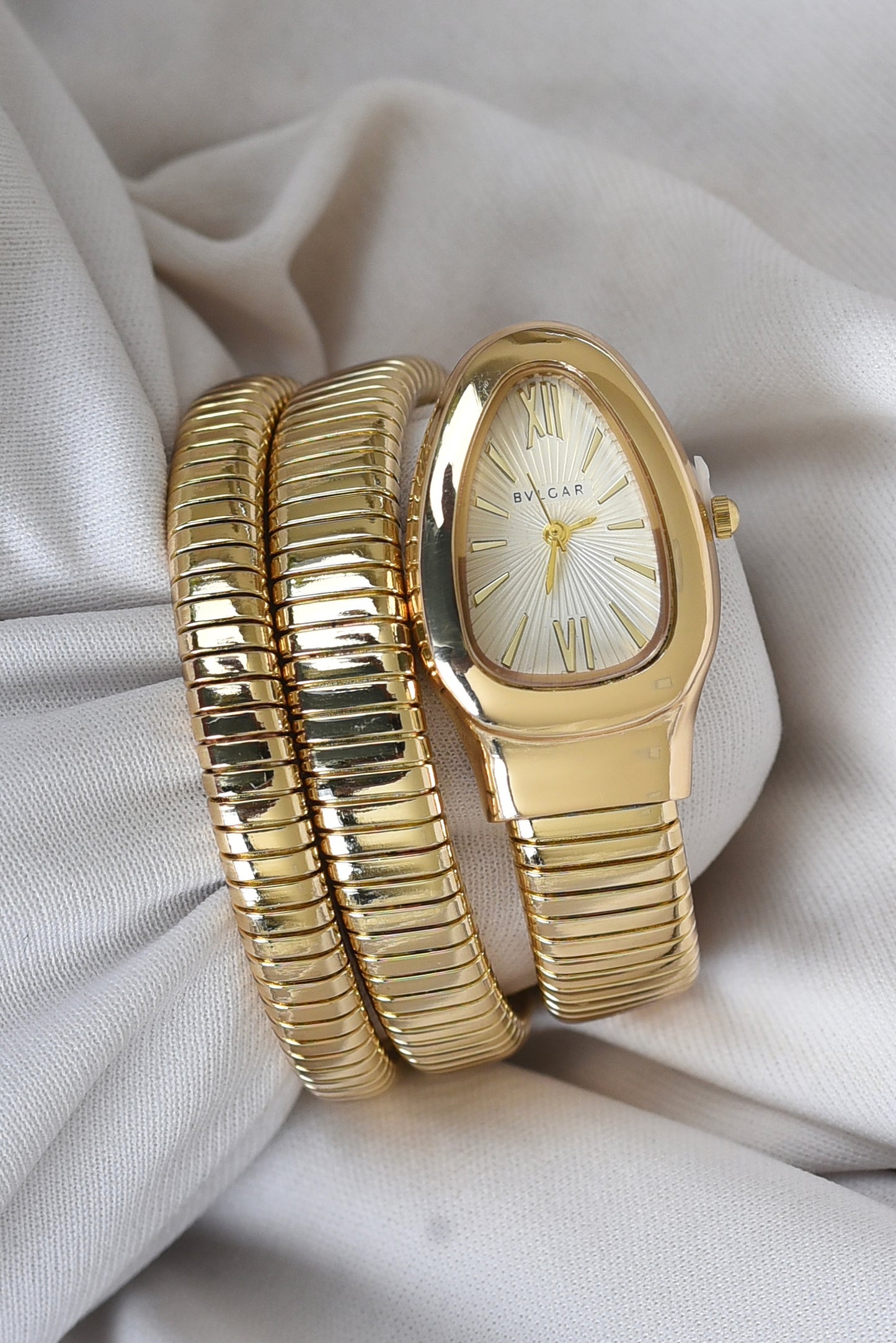 BVL SERPENTINE WITHOUT STONE GOLD STRAP SPIRAL
