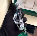 Rolex Datejust 41 Silver & Steel Fluted Jubilee Black Dial Swiss Semi ETA 3235 Movement