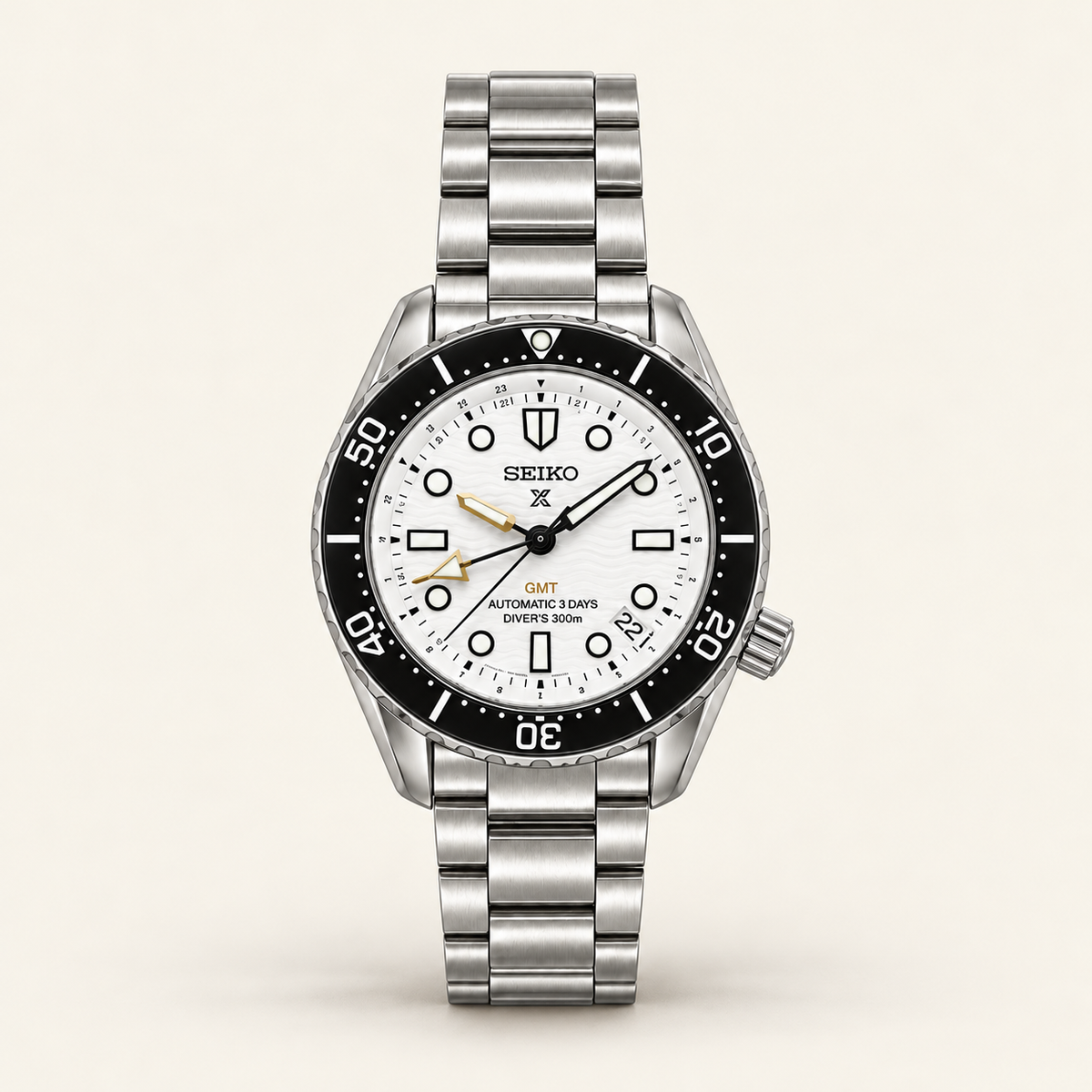 Seiko Prospex 1968 Heritage GMT White Dial Quartz Men's Watch