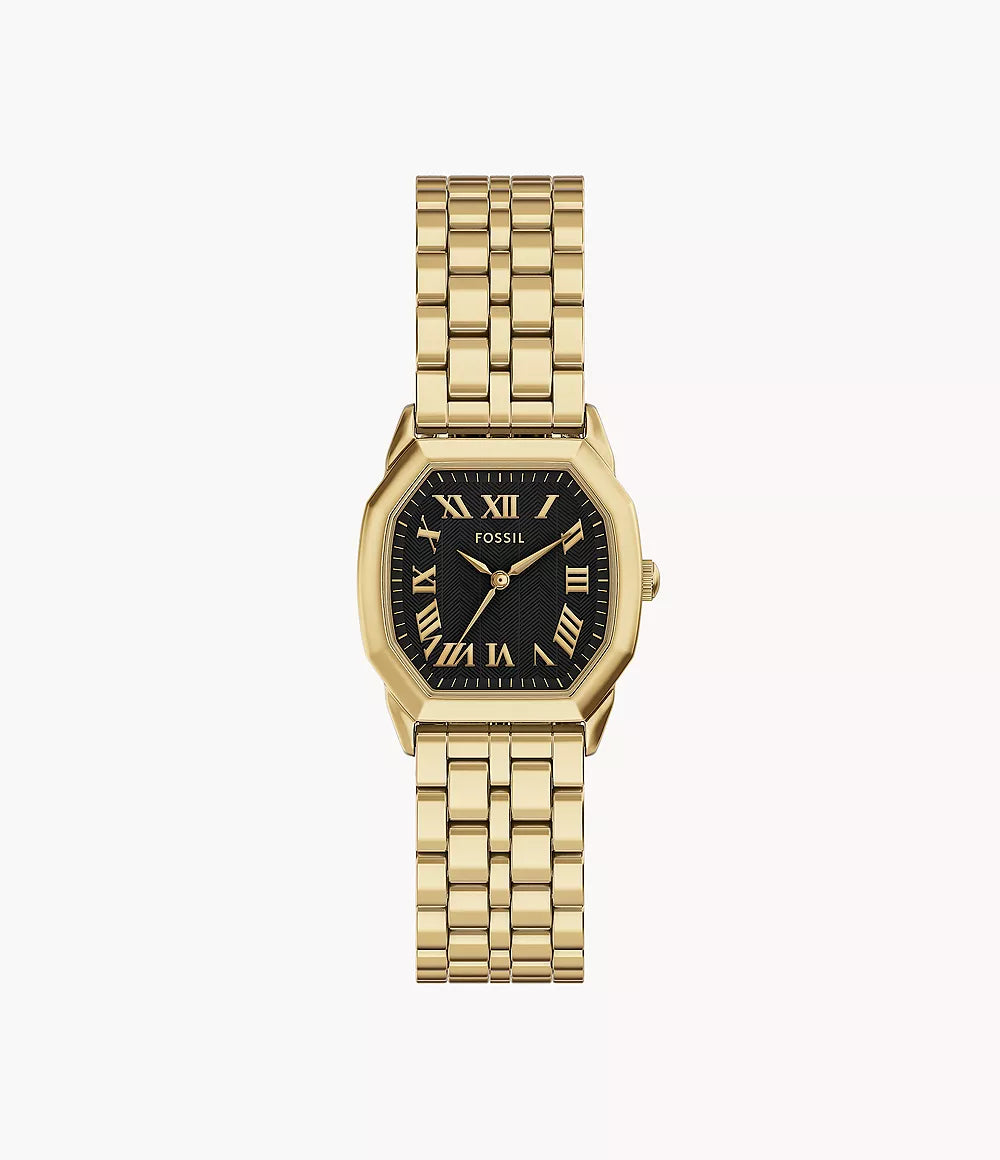 Fossil Harlow Gold  Black Stainless Steel Watch