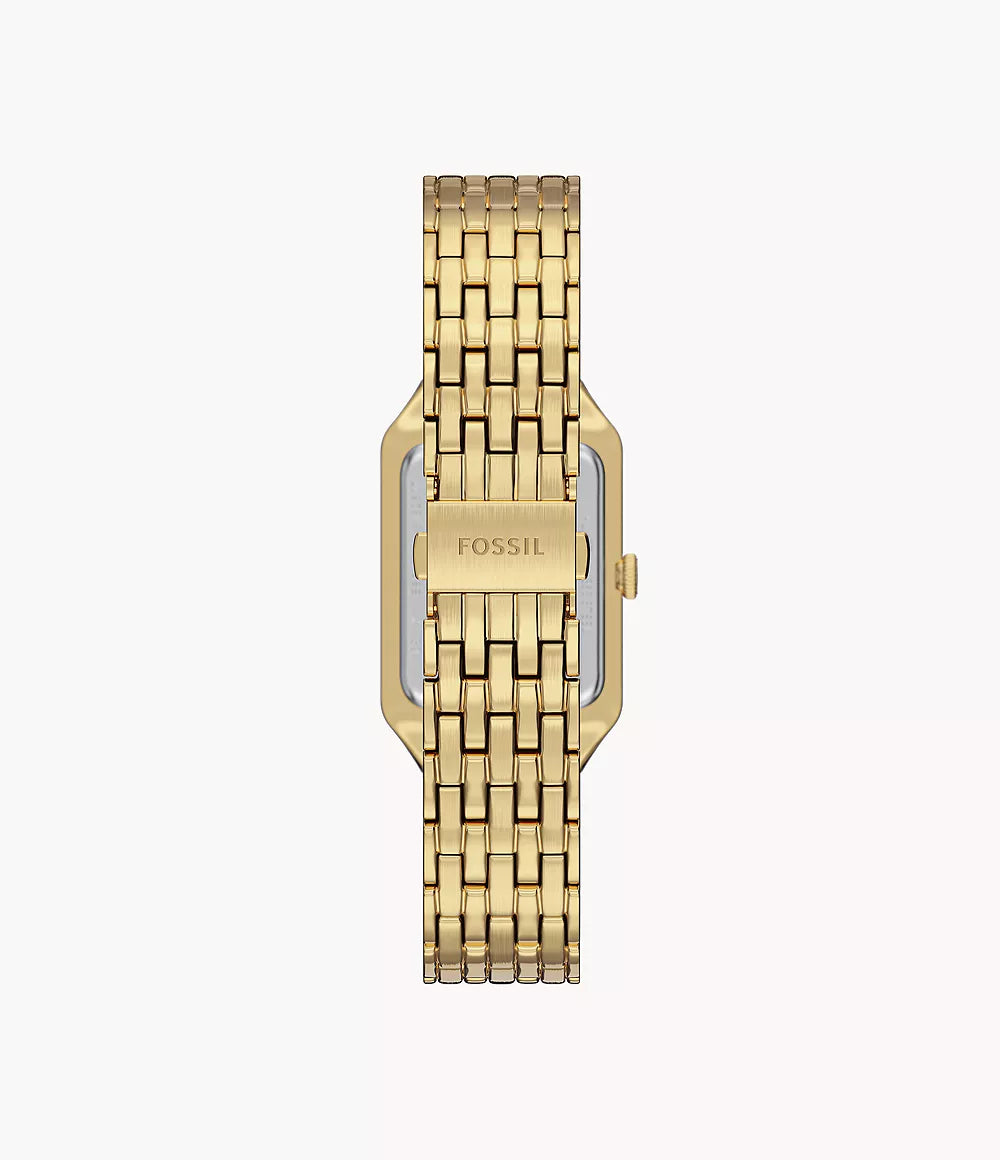 Fossil-Rectangle-Two Tone Gold-White