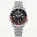 Midnight Black Dual-Tone GMT Automatic Steel Watch