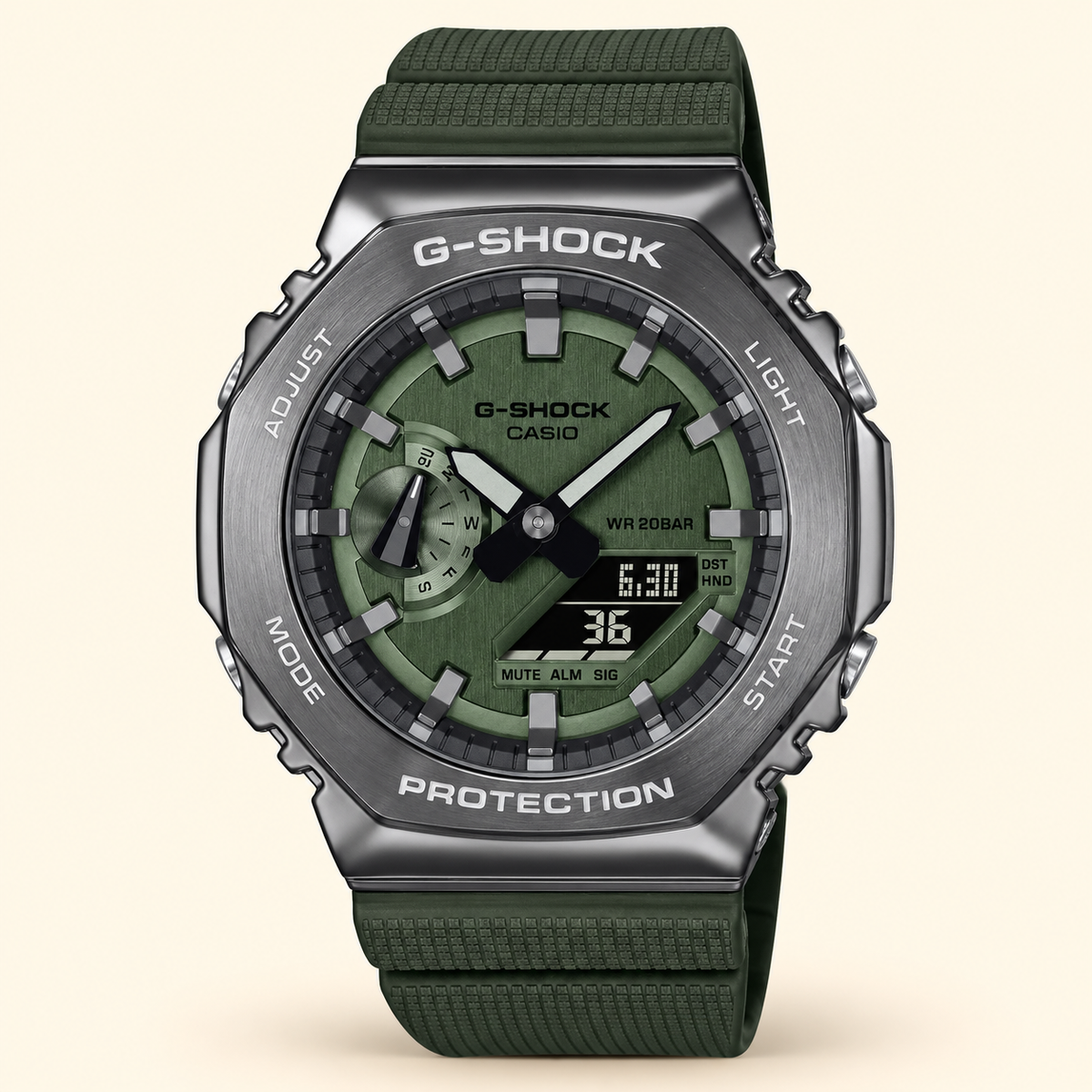 G-SHOCK GM 2100 GREEN METAL BODY