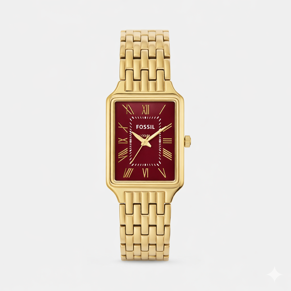 Fossil-Rectangle-Gold-Wine – trpwatchcollection
