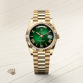 ROLEX Day-Date 41 GOLD GREEN