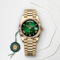 ROLEX Day-Date 41 GOLD GREEN