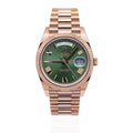 Rolex Day-Date 41 Fluted Bezel Rose Gold Green Dial