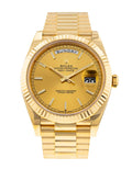 Rolex Day-Date 41 228238 Fluted Bezel Gold DIAL