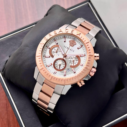 VERSACE Rose Gold Mystique Chronograph Watch