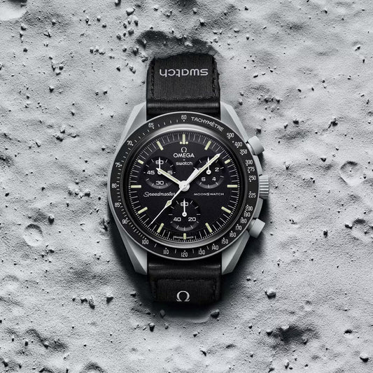 Omega Speedmaster Moonswatch greyBlack with black belt