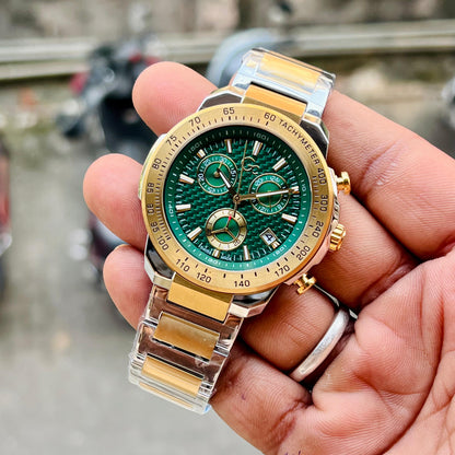 Guess Collection First Class Green Round Dial Analog Men Watch Z35002G9MF