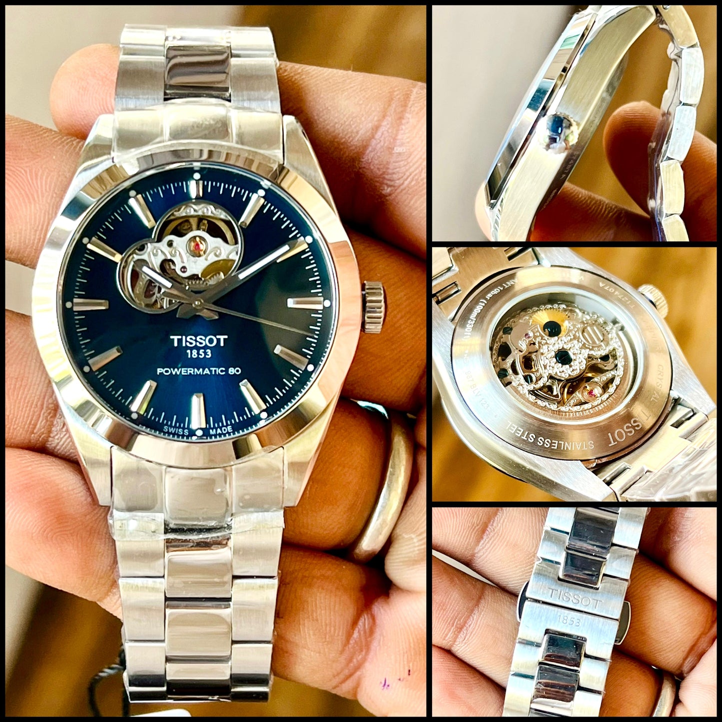 Tissot Gentleman Powermatic 80 Open Heart HIGH PREMIUM QUALITY AUTOMATIC