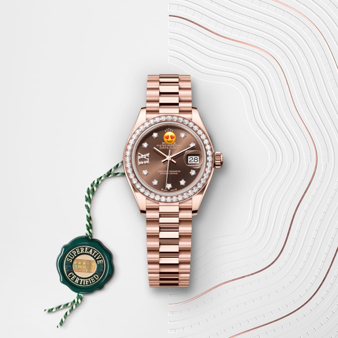 Role* Lady-Datejust
Oyster, 28 mm, Everose gold and diamonds (Automatic)