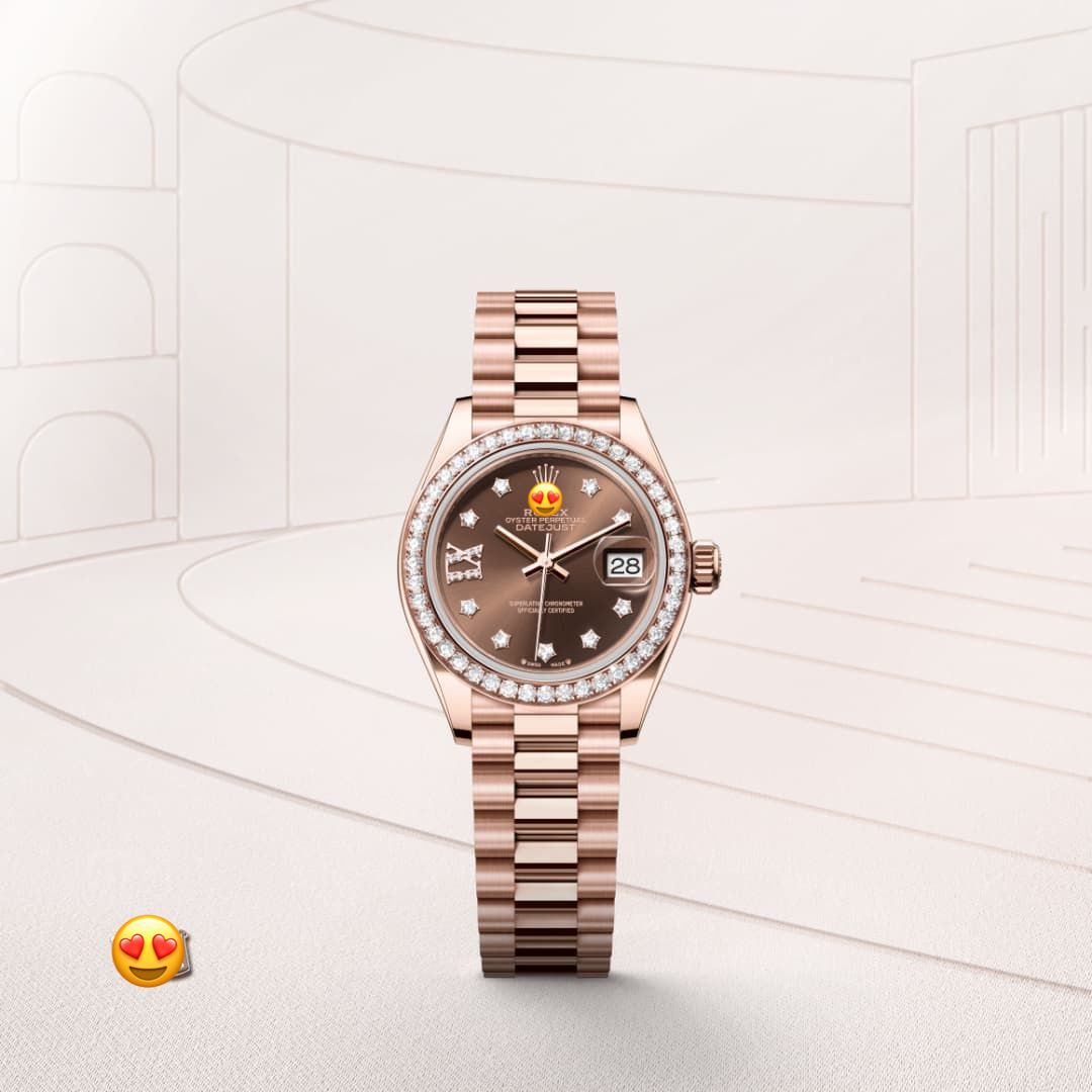 Role* Lady-Datejust
Oyster, 28 mm, Everose gold and diamonds (Automatic)