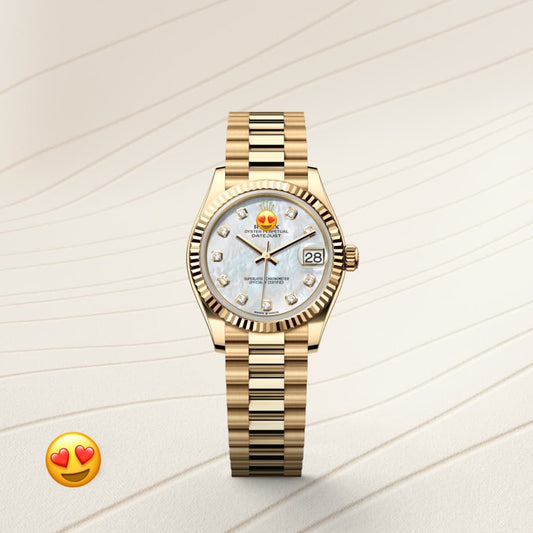 Role* Date just Woman Oyster, 31 mm, yellow gold (Automatic)
