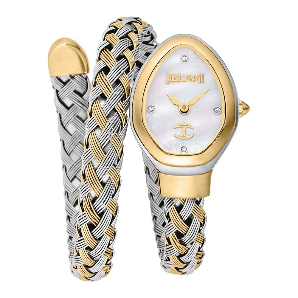 JUST C… Snack Watch TWO TONE GOLD WHITE