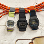 G-Shock 5600 cloth band watch – Three colour options together