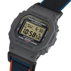 G-Shock 5600 – Grey/Blue/Orange angled dial