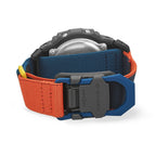 G-Shock 5600 – Grey/Blue/Orange cloth band and clasp