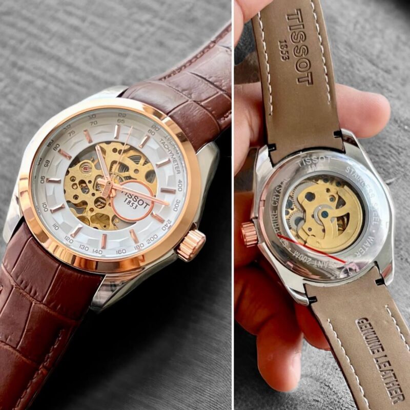 Tissot Skeleton Automatic White Dial